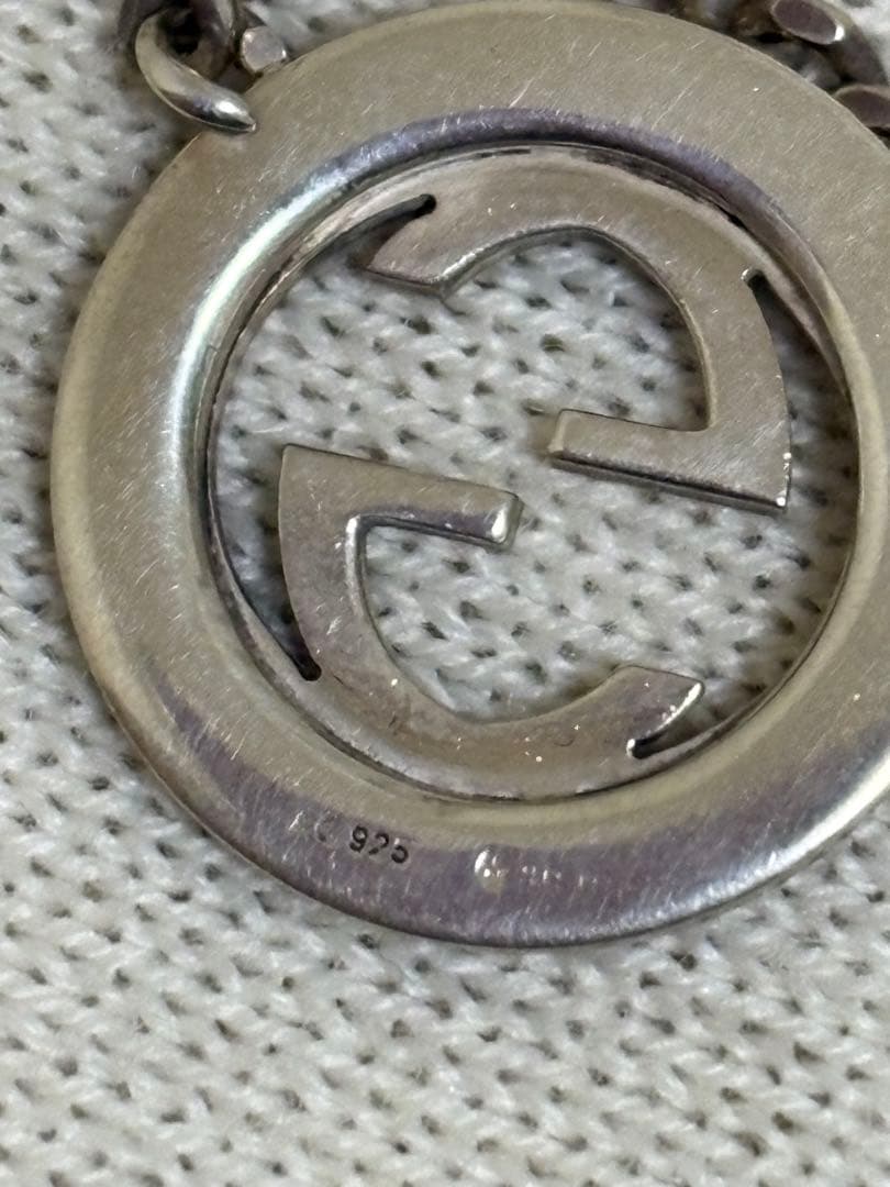 美品 グッチ SV925 インターロッキングG チェーンネックレス