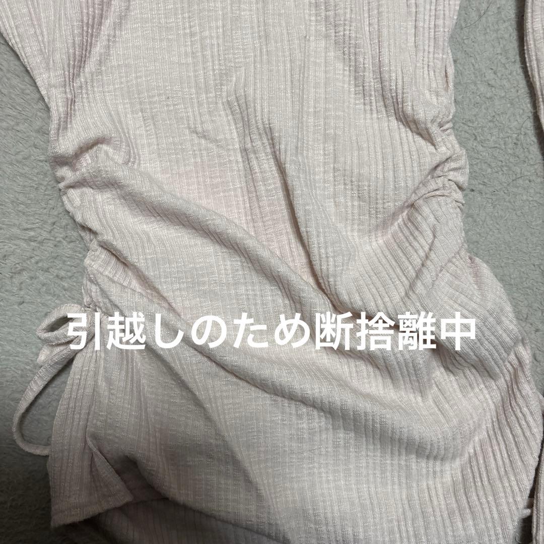 トップス Lala shirring ribbon tops