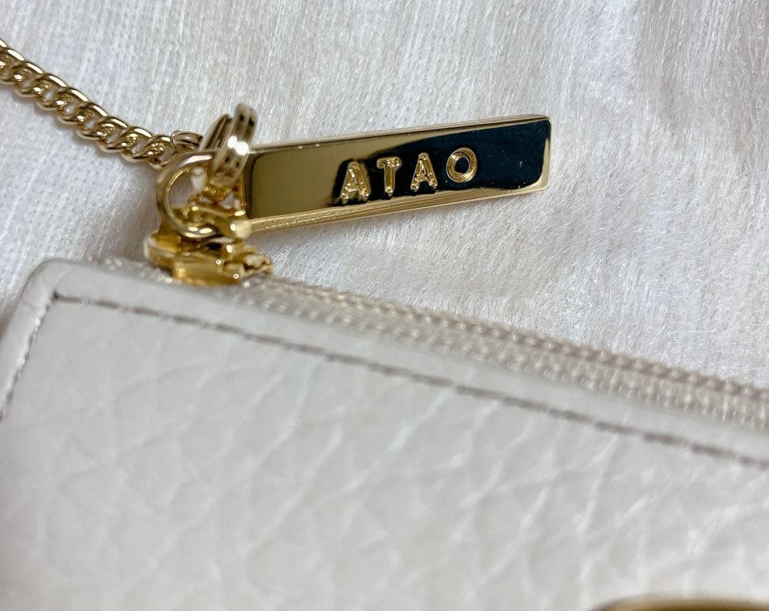 極美品‼️ATAO アタオ　ベル/キーケース+ミニ財布　アイビスホワイト　小銭入れ