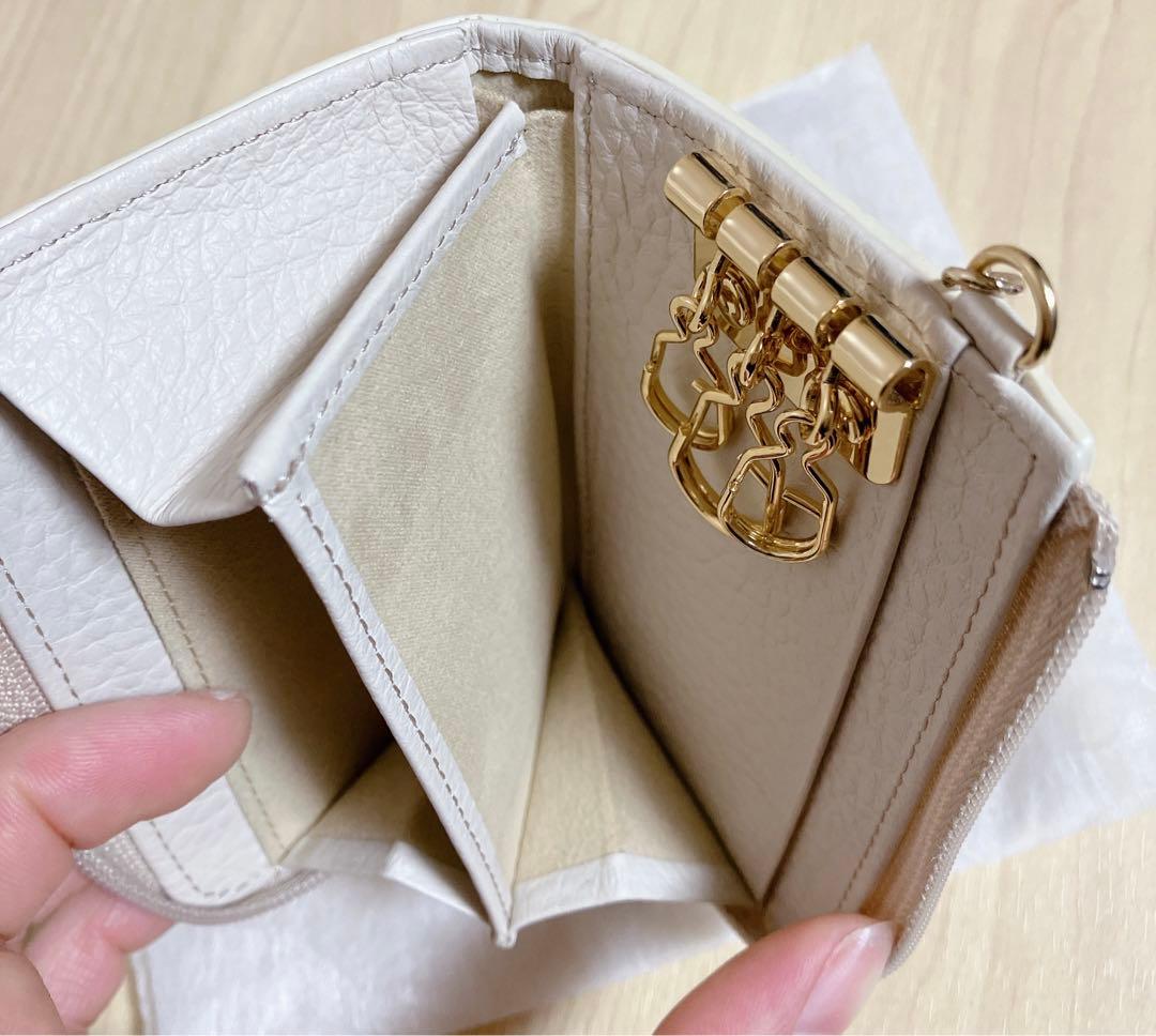 極美品‼️ATAO アタオ　ベル/キーケース+ミニ財布　アイビスホワイト　小銭入れ