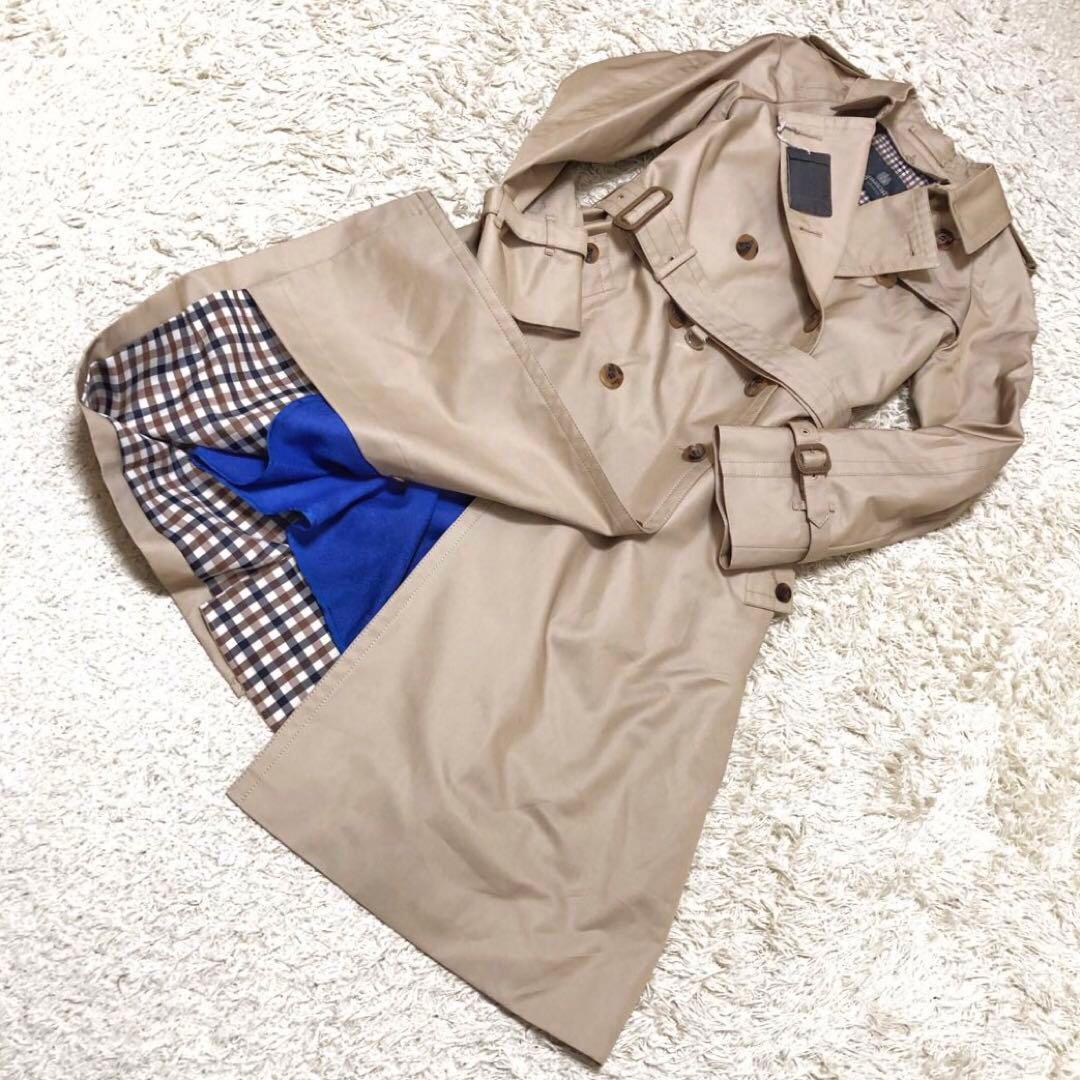 極美品✨アクアスキュータム ライナートレンチコート サイズ8 Lサイズ ベージュ
