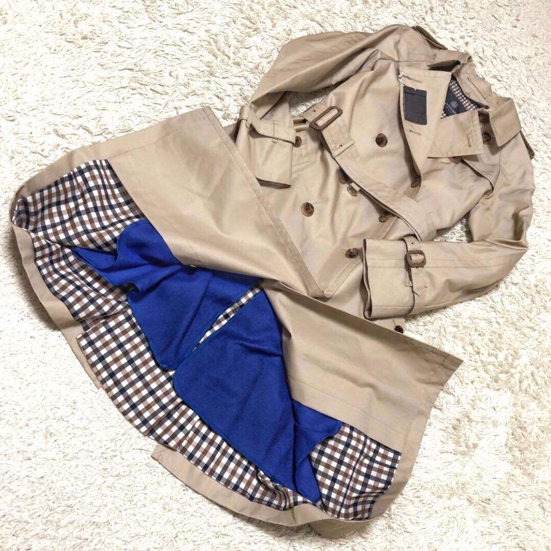 極美品✨アクアスキュータム ライナートレンチコート サイズ8 Lサイズ ベージュ