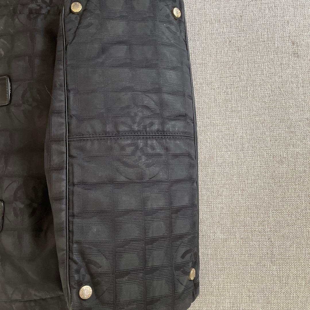 CHANEL ブラック トートバッグニュートラベルライントートMM 黒
