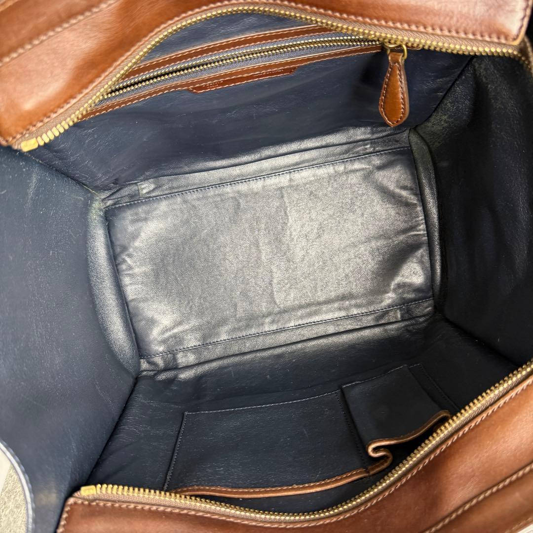 CELINE セリーヌ ラゲージ ミニ レザー トートバッグ