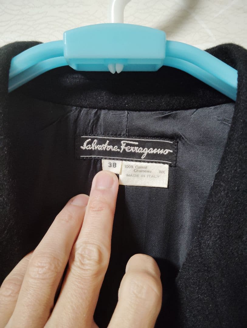 ビンテージフェラガモ　コート　キャメル　着丈108cm