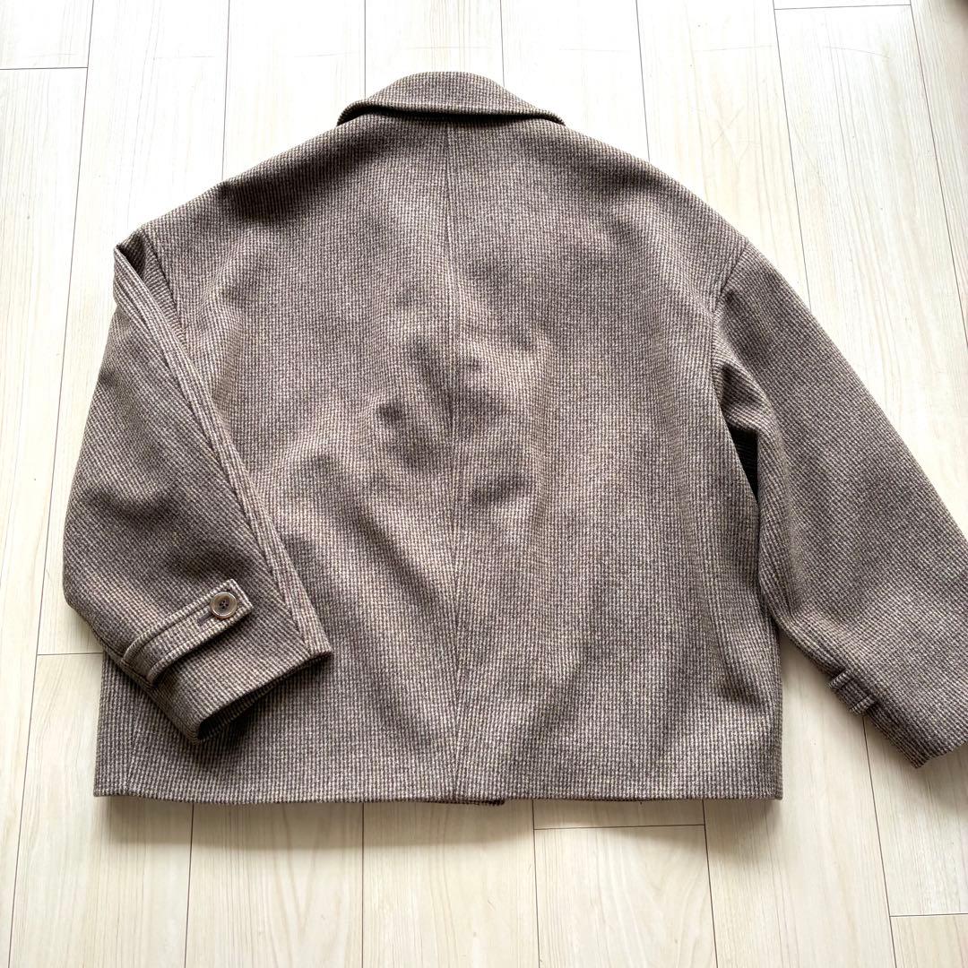 未使用級✨ FRAMeWORK ピンチェックバルカラーショートコート ブラウン