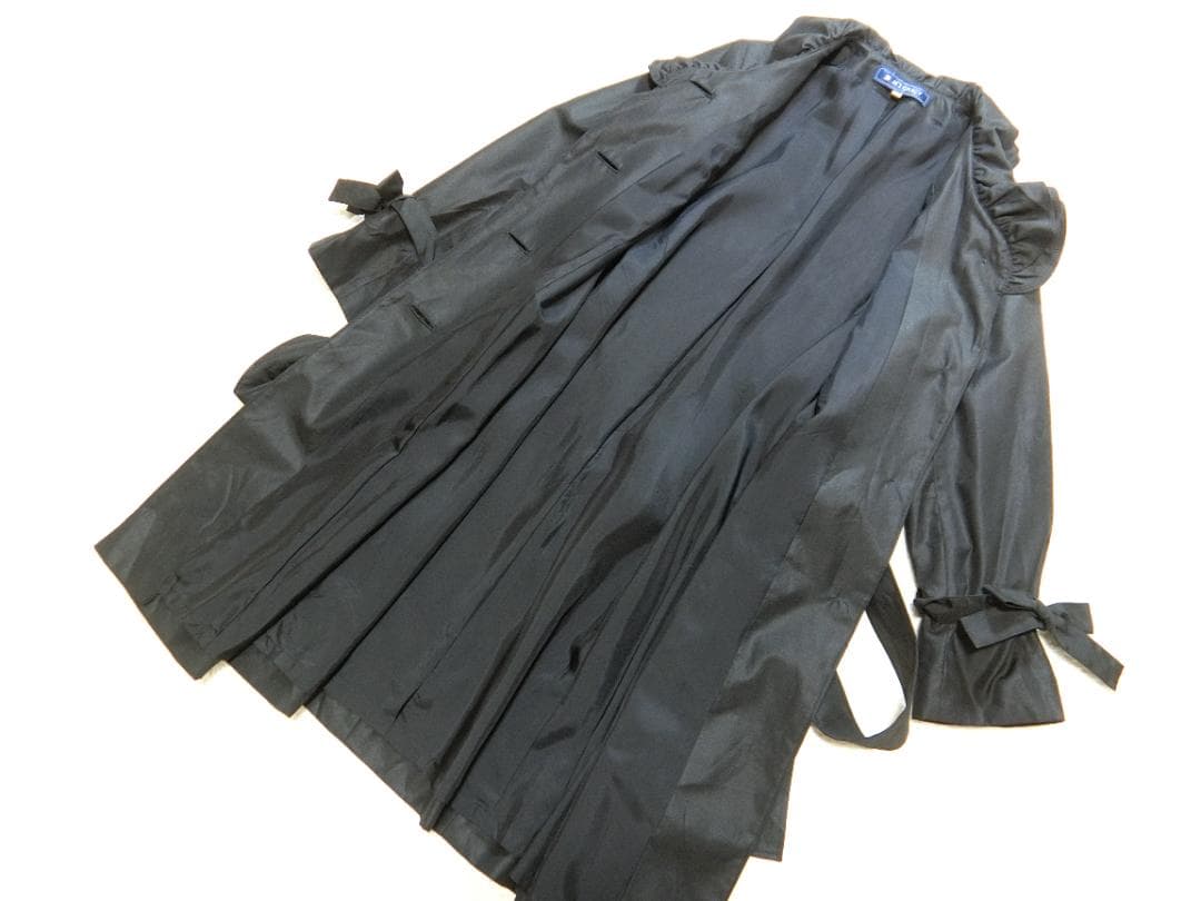 美品　エムズグレイシー　スプリング　トレンチコート　ブラック　３８