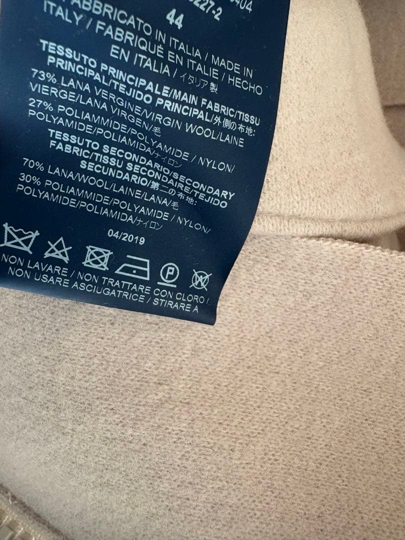 ヘルノ　ボア　ウール　コート　レディース　ファー　44