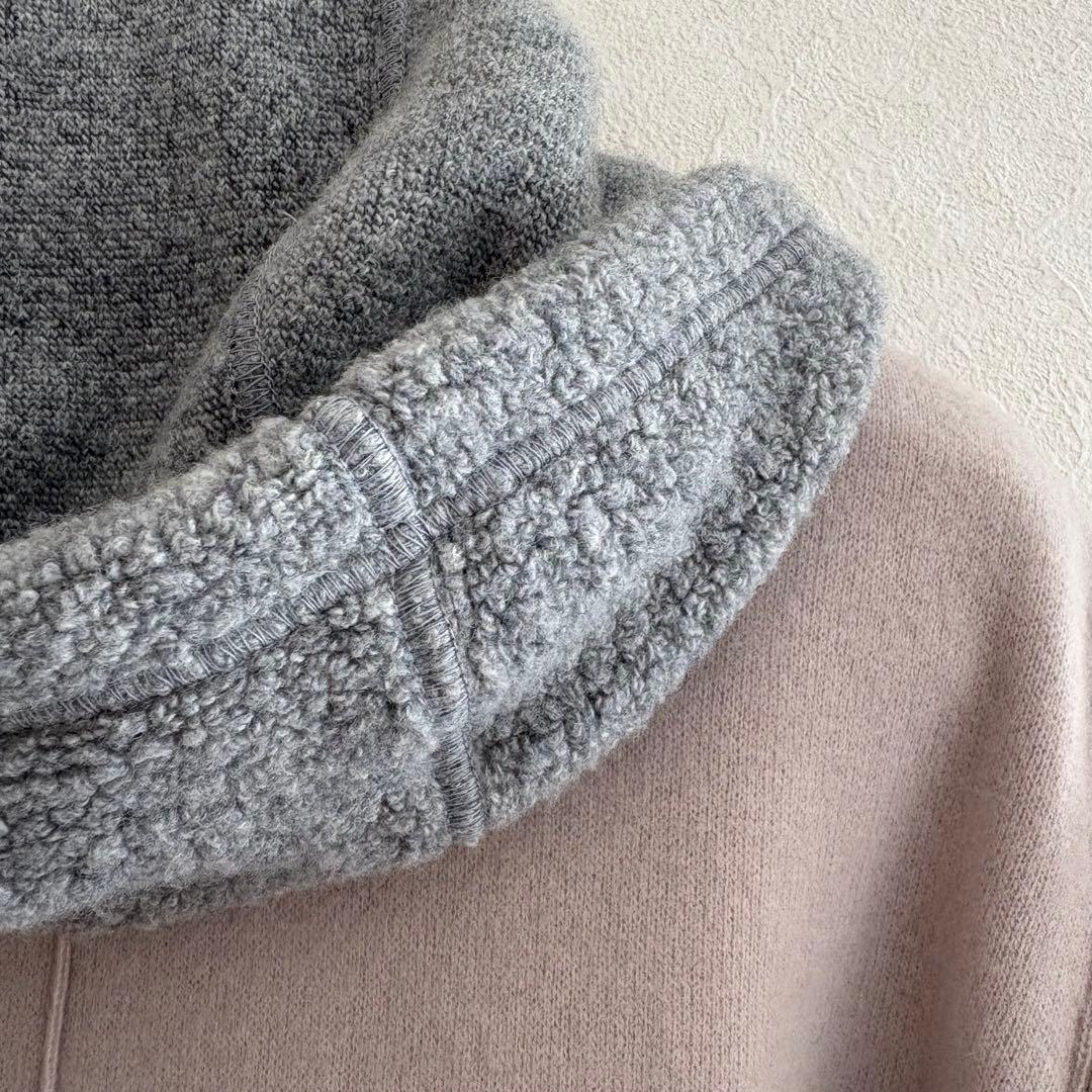 ヘルノ　ボア　ウール　コート　レディース　ファー　44