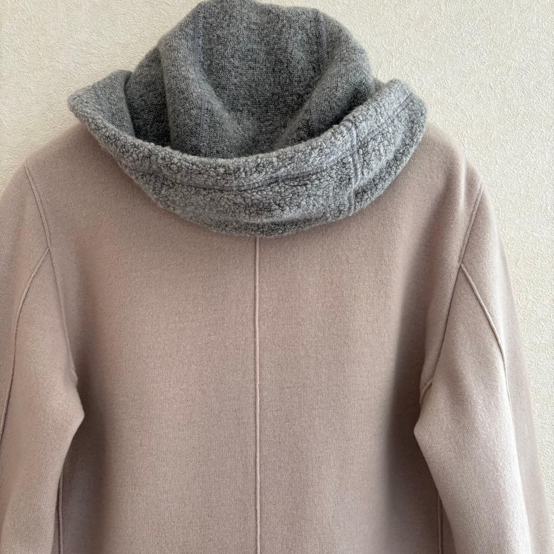 ヘルノ　ボア　ウール　コート　レディース　ファー　44