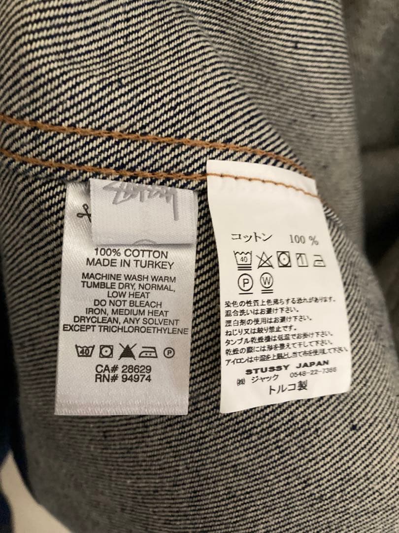 専用 美品✨STUSSY メンズ デニム ジップアップ ワークジャケット L