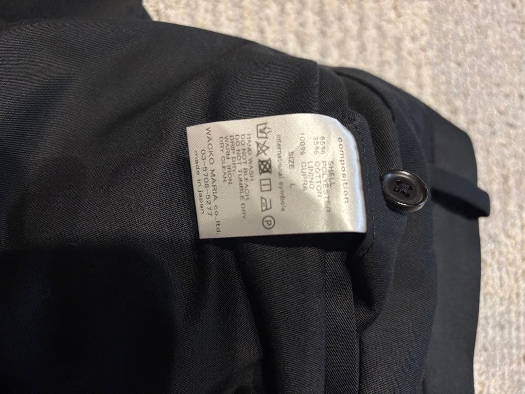 ワコマリア　ブラック チノ　ワークパンツ　L ニューイヤー限定