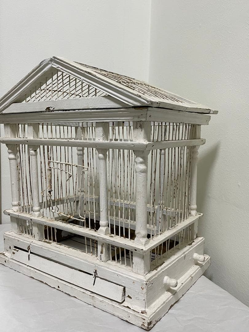 アンティーク木製 鳥かご パルテノン神殿　シャビーインテリア　ブロカント
