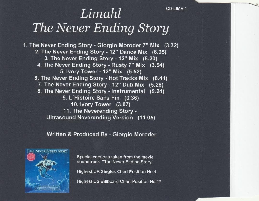 Limahl　The Never Ending Story　リミックス集 CD