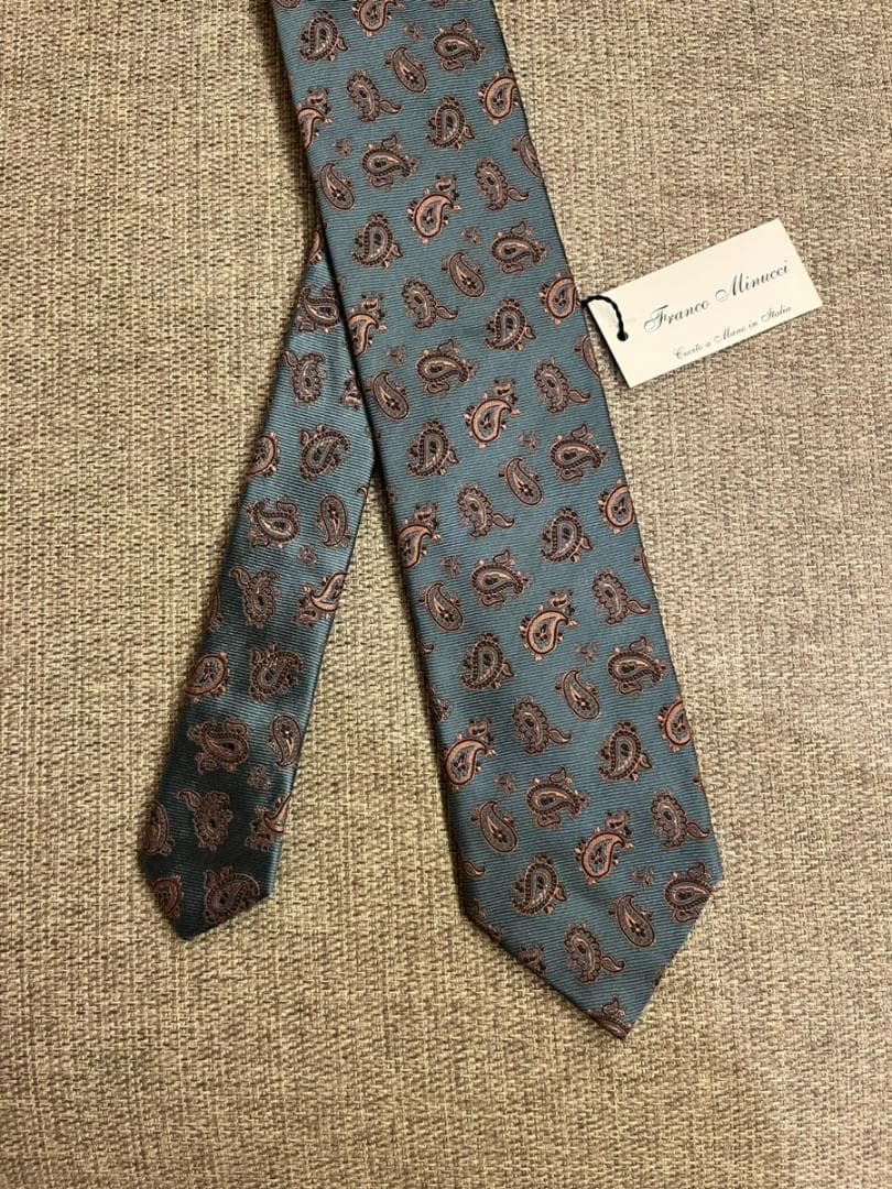 【未使用】フランコミヌッチ（Franco Minucci）ジャガードタイ