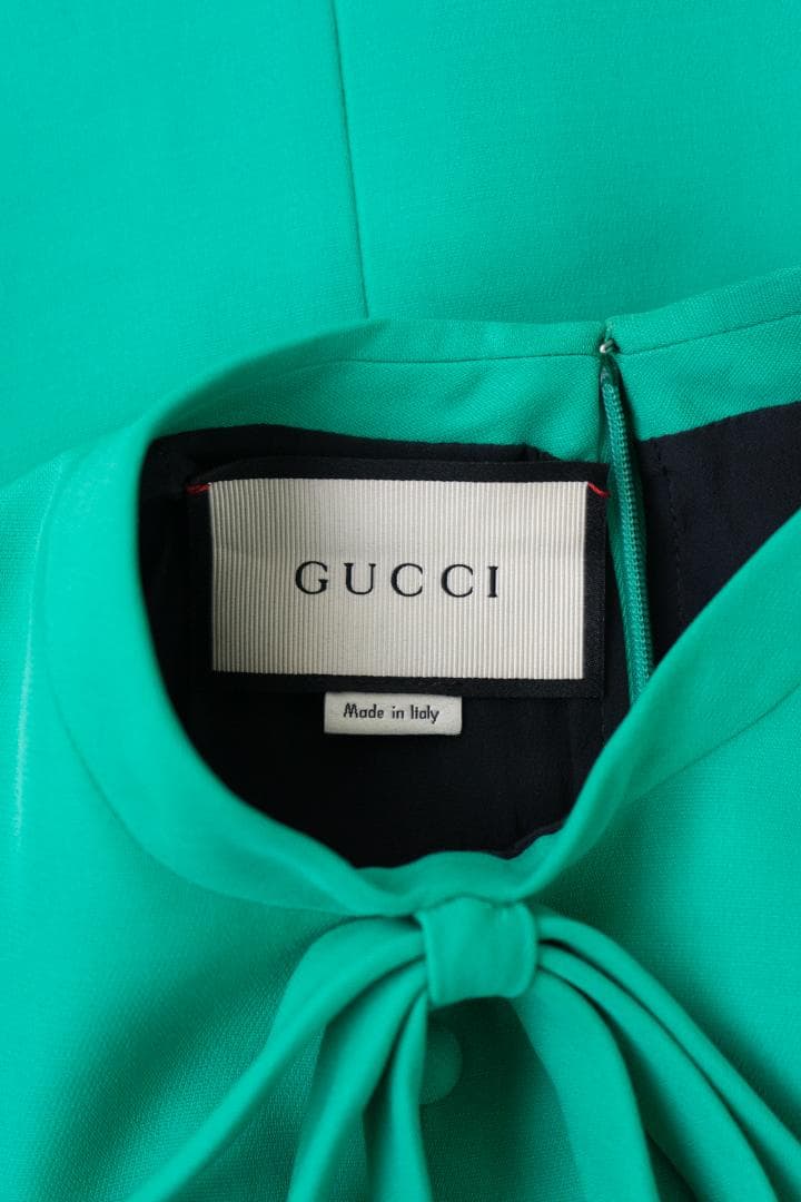 GUCCI グッチ フレアアーム リボン ワンピース