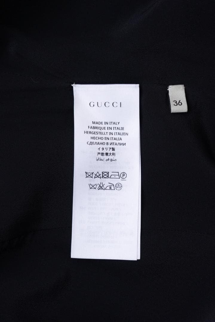 GUCCI グッチ フレアアーム リボン ワンピース