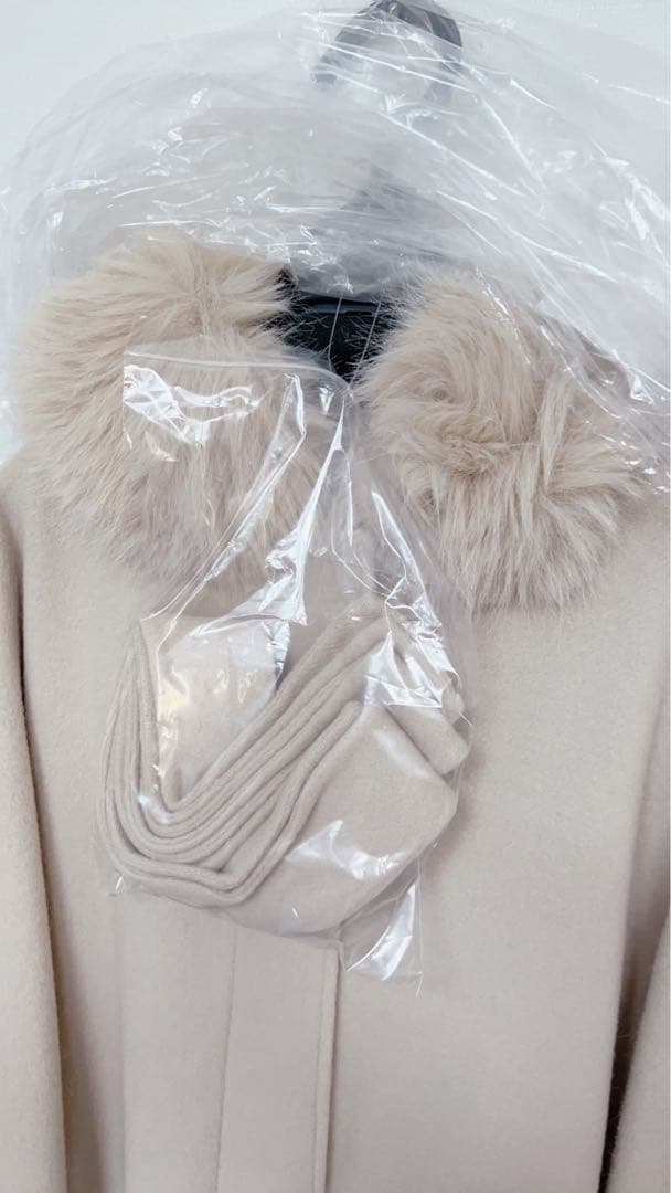 新品タグ付き　セルフォード ファーポンチョコート　キャメル　今期