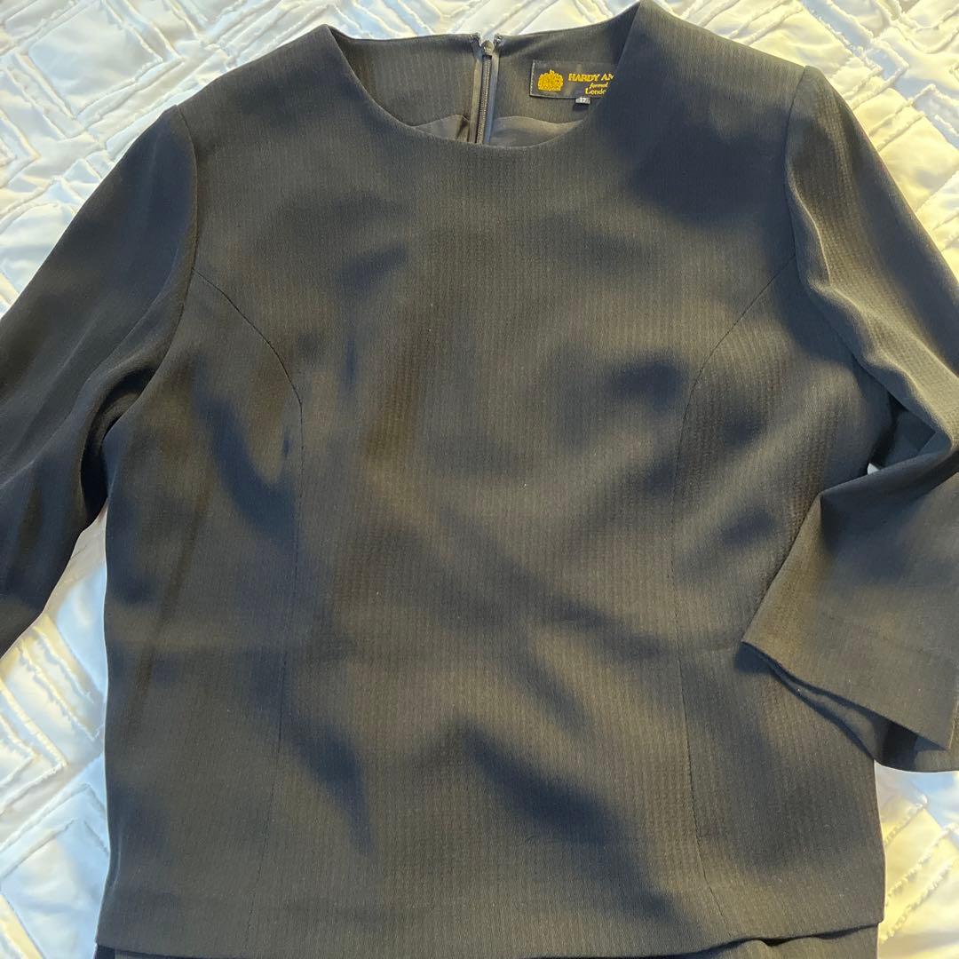 ハーディ エイミス 英国王室御用達 ブラック　ノーカラー　セットアップ