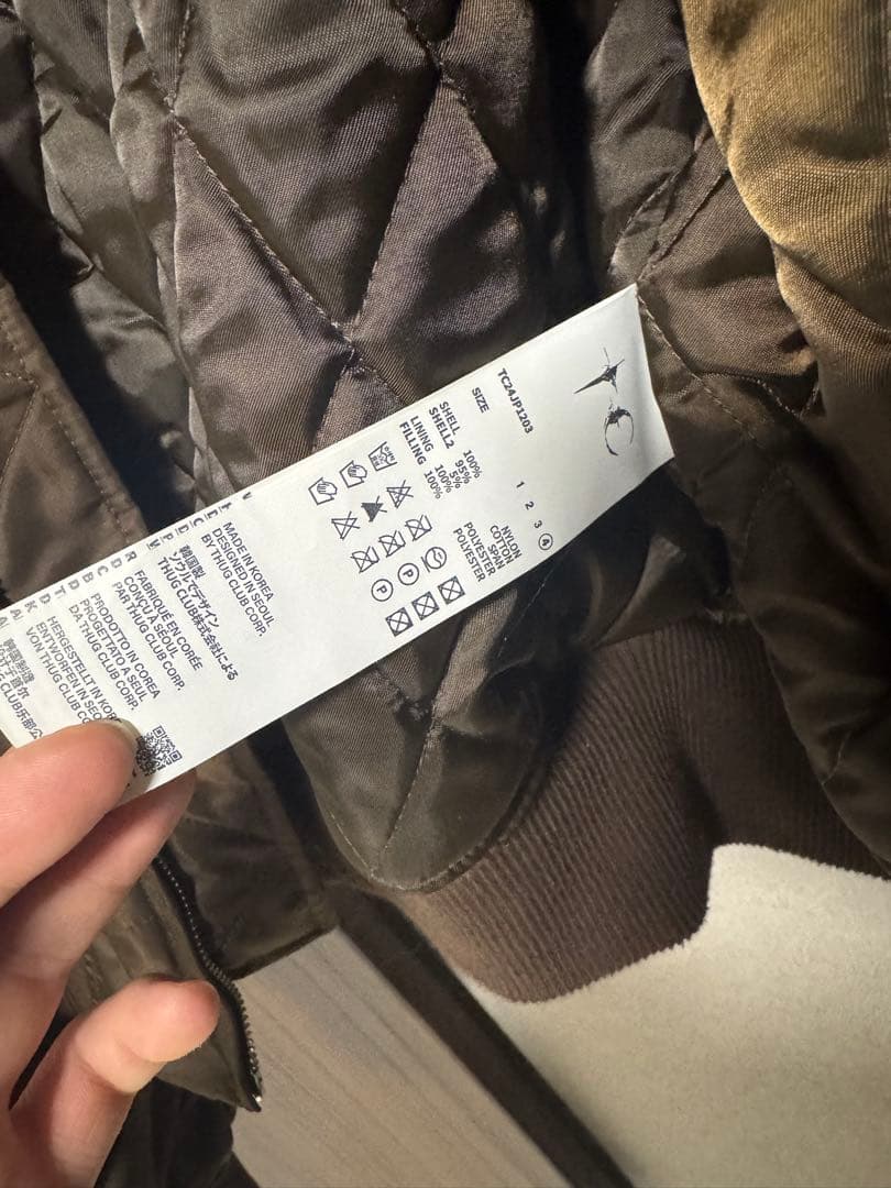 THUG CLUB MA-1ジャケット ブラウン 24fw