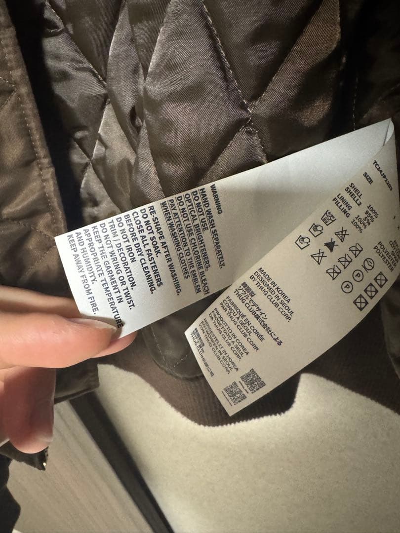 THUG CLUB MA-1ジャケット ブラウン 24fw