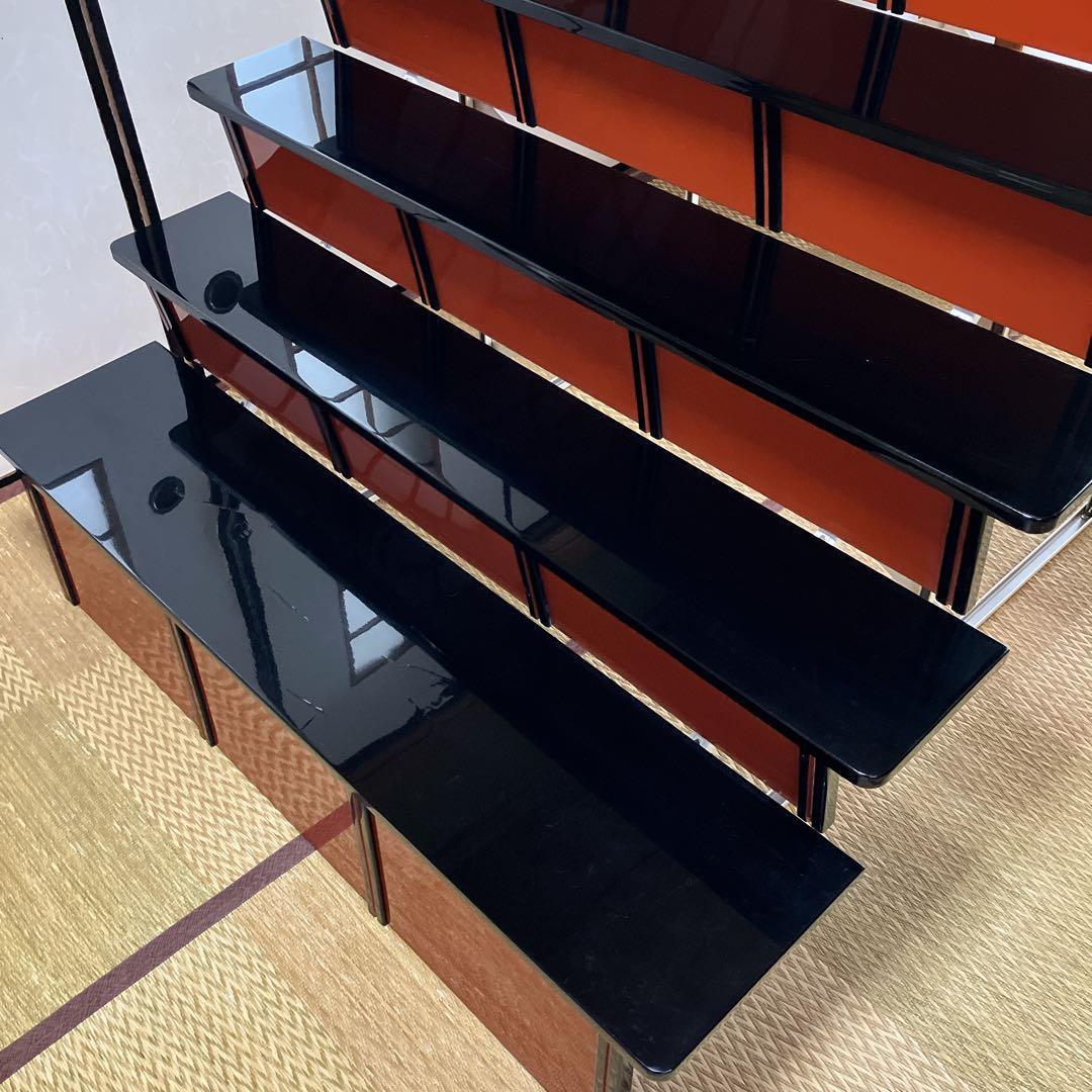 ②高級ひな壇　7段40号 木製黒塗り スチール【①②③同時購入限定】