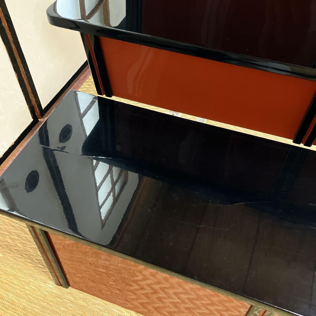 ②高級ひな壇　7段40号 木製黒塗り スチール【①②③同時購入限定】