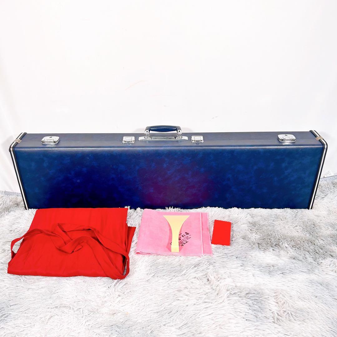 長唄三味線　細棹　花梨　正寸　丸打胴　本皮　皮破れなし　天神欠けなし