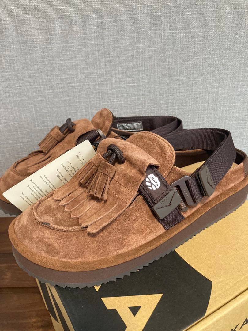 靴 climbing papaSHAKA MOC MULE TASSEL