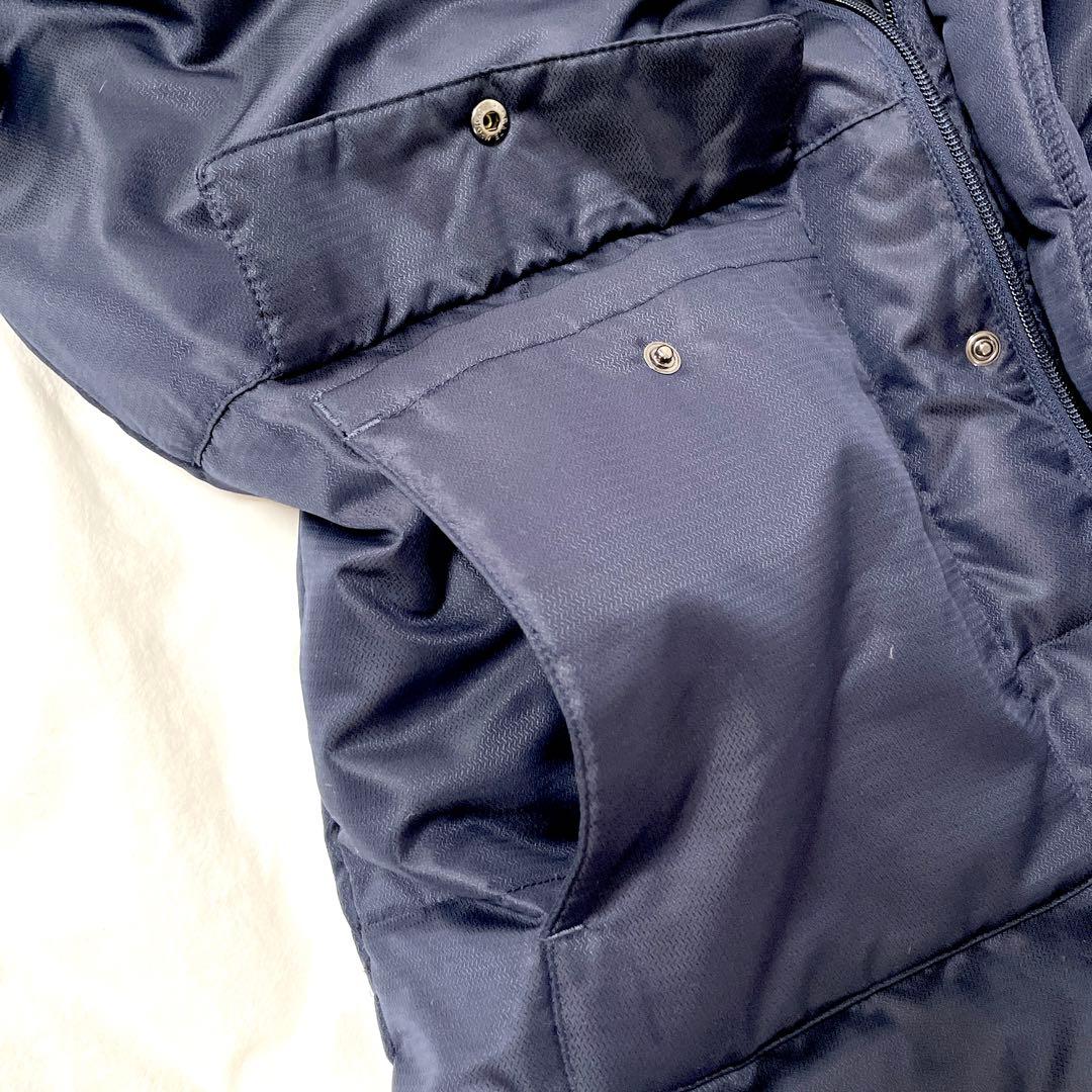 ■美品■アンブロ　極暖ベンチコート　ロングダウンコート　取外しフード　ロゴ刺繍