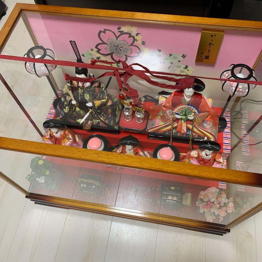 雛人形セット アクリルケース　オルゴール付き