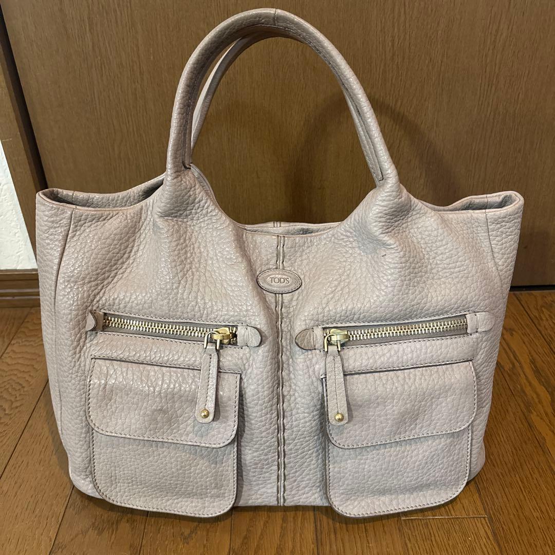 トッズトートバッグ　ベージュ美品正規品