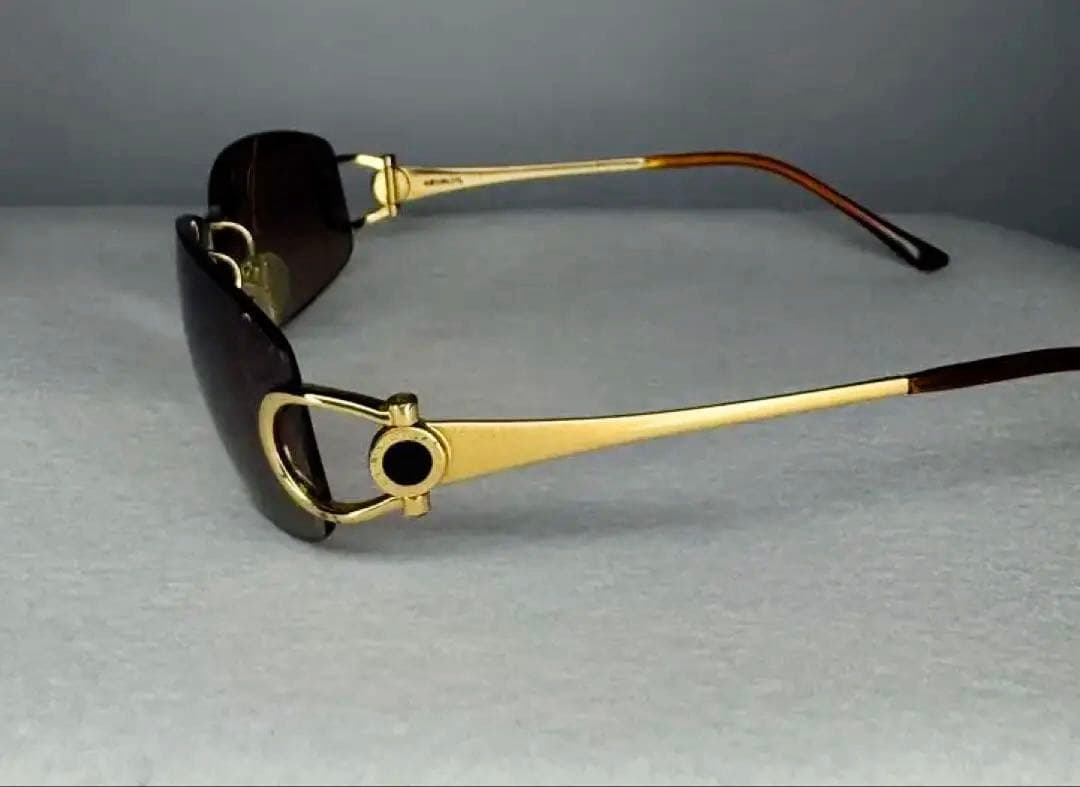 ❣️即発送❣️【美品】BVLGARI ブルガリ ゴールド リムレス サングラス