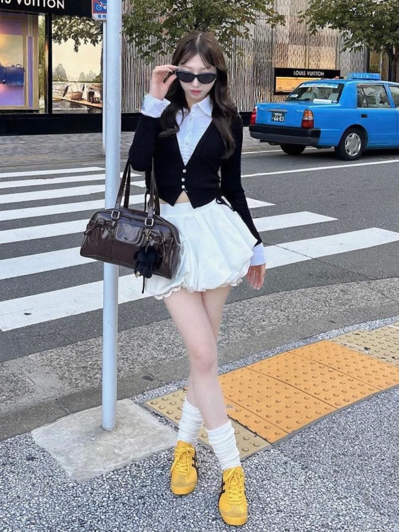 新品・未開封♡Darich♡ボリュームバルーンミニスカート　(WHT・FL)