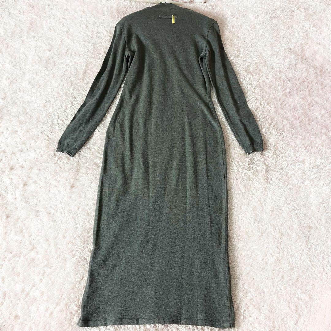 ︎✖︎ ジャンポールゴルチエ ロング ワンピース コットン ニット グレー L