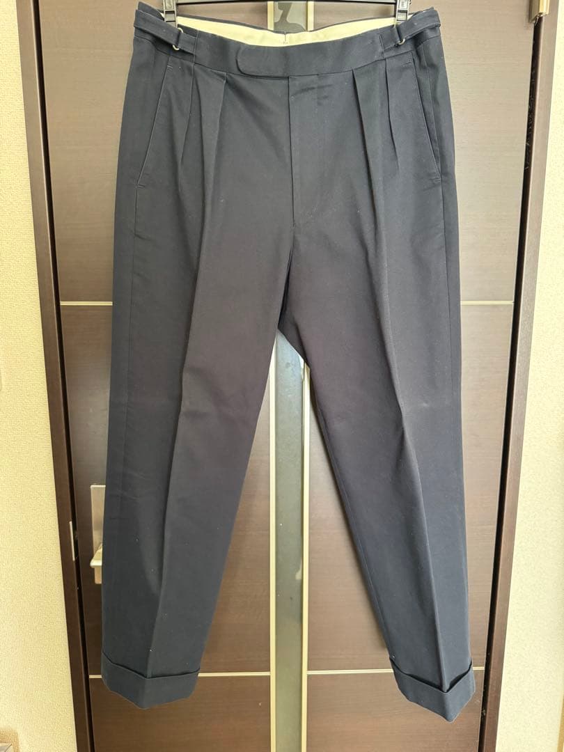 BRITISH MADE【オフィサーパンツ ポーツマス】ダークネイビー Lサイズ