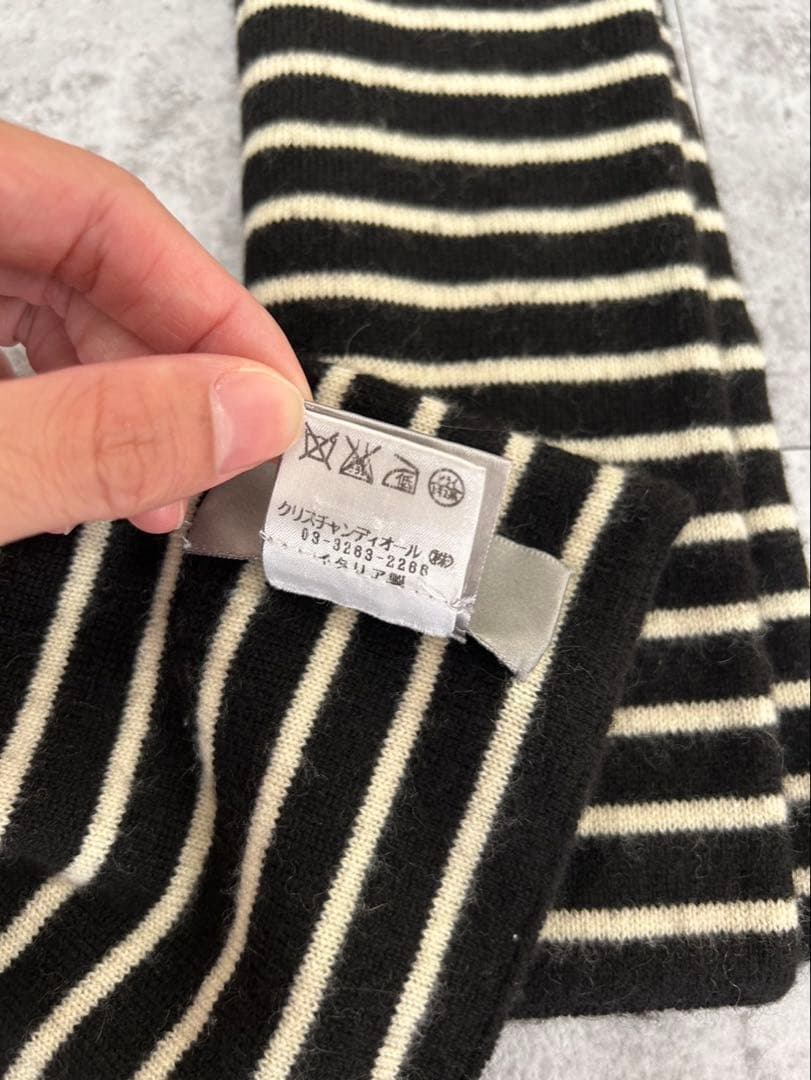 Dior Homme AW06 BEE ボーダー　カシミヤ　ストール　マフラー