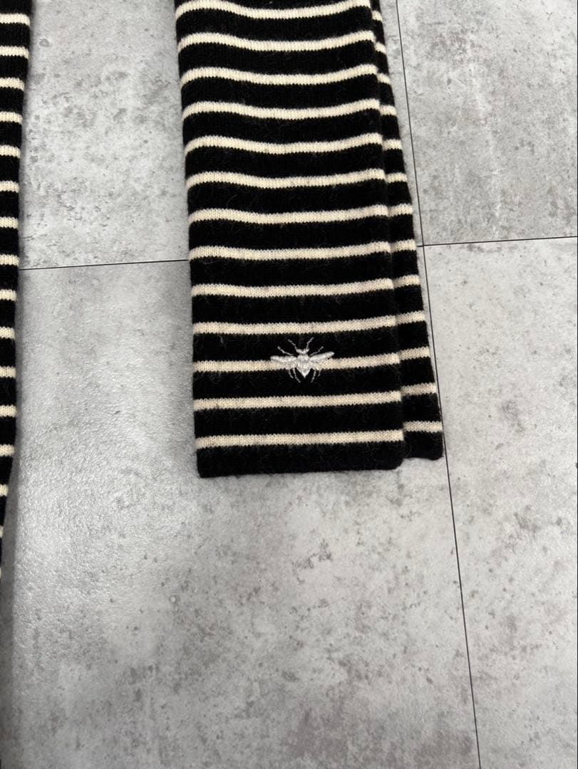 Dior Homme AW06 BEE ボーダー　カシミヤ　ストール　マフラー