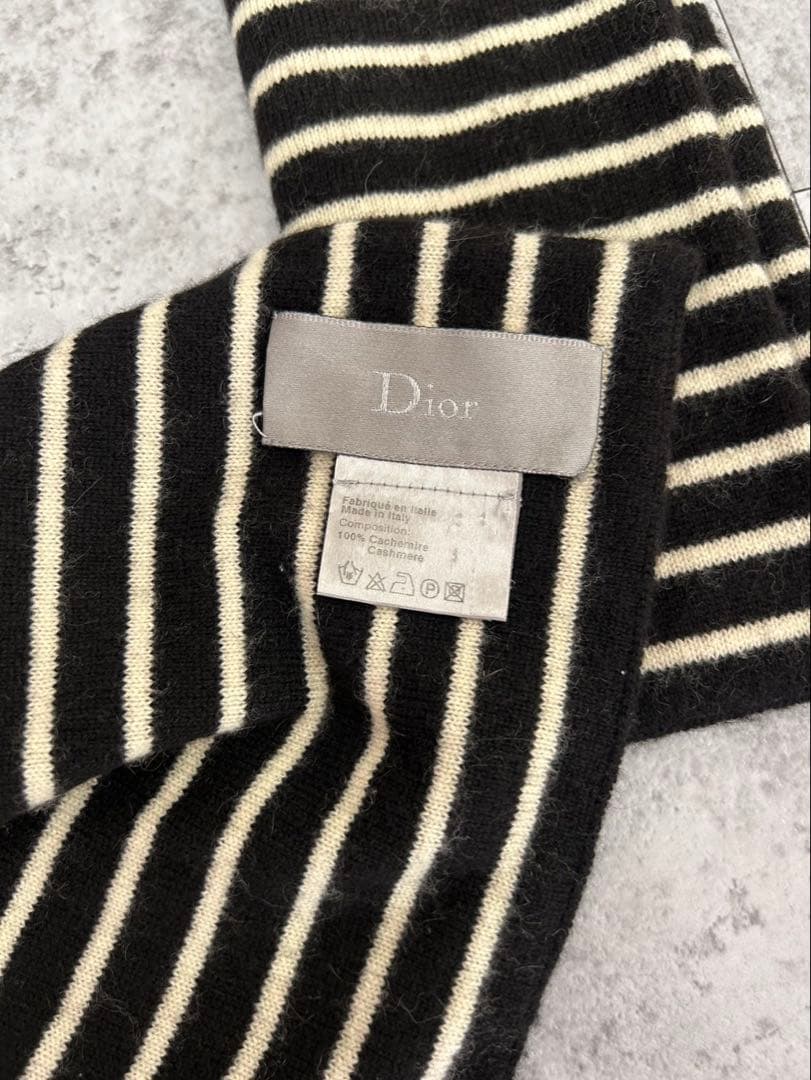 Dior Homme AW06 BEE ボーダー　カシミヤ　ストール　マフラー
