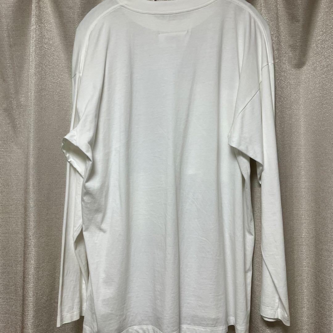 MM6 Maison Margiela ホワイト ロングスリーブ Tシャツ
