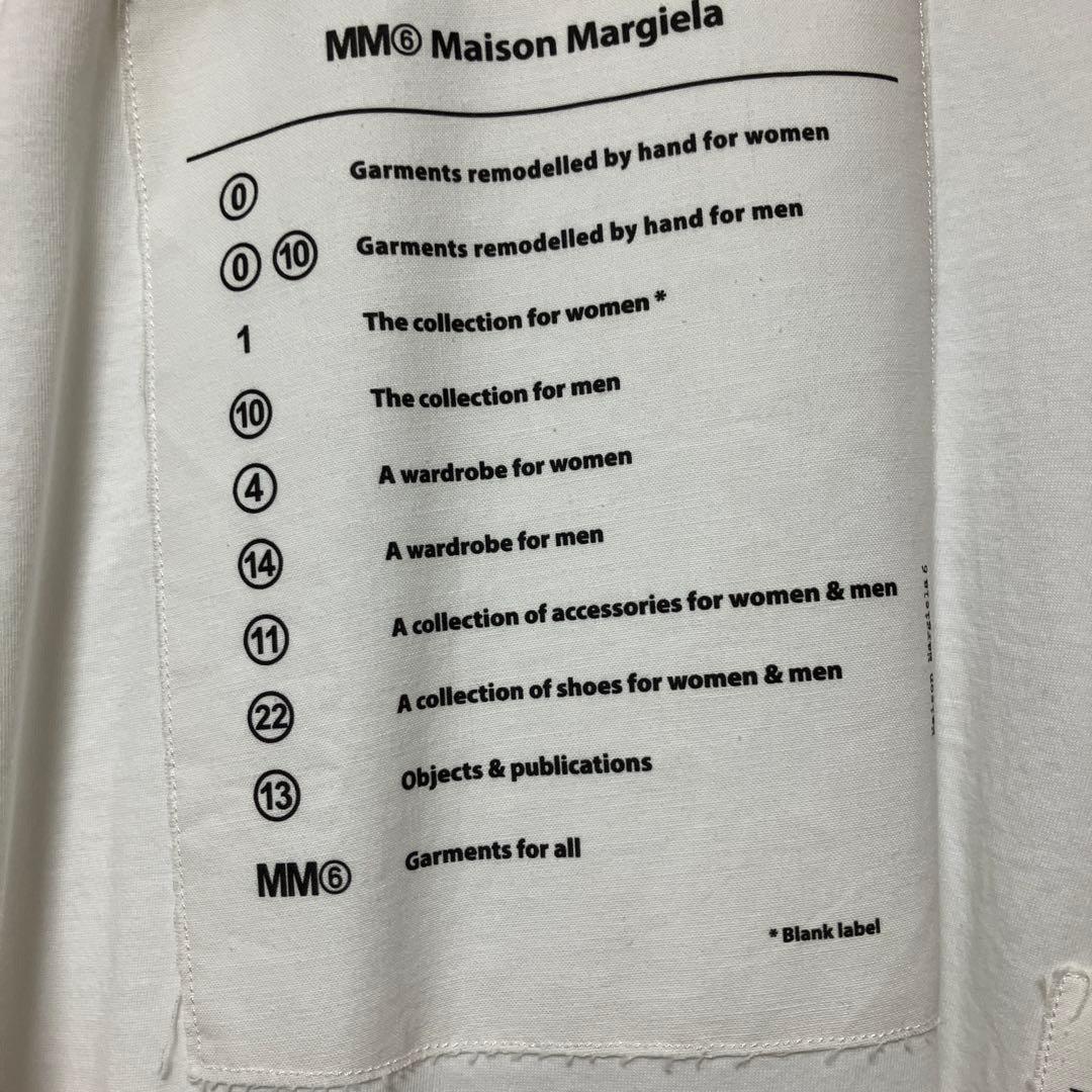 MM6 Maison Margiela ホワイト ロングスリーブ Tシャツ