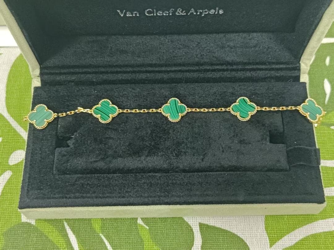 750YG イエローゴールド マラカイト 孔雀石 VCARL80900