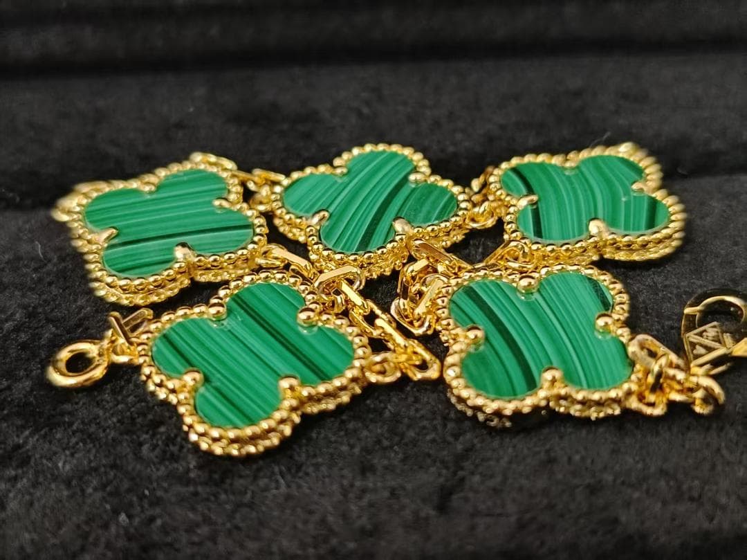 750YG イエローゴールド マラカイト 孔雀石 VCARL80900