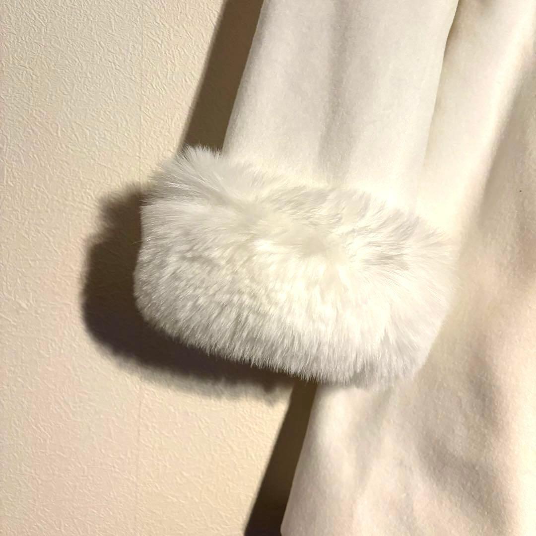 evelyn/ファーリボンビットビジューコート