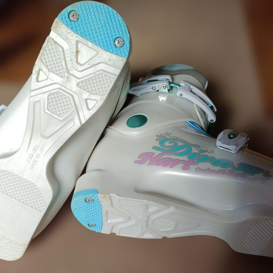 【高学年用】ダイナスター スキーセット板130cm、ブーツ23.0、ストック付き