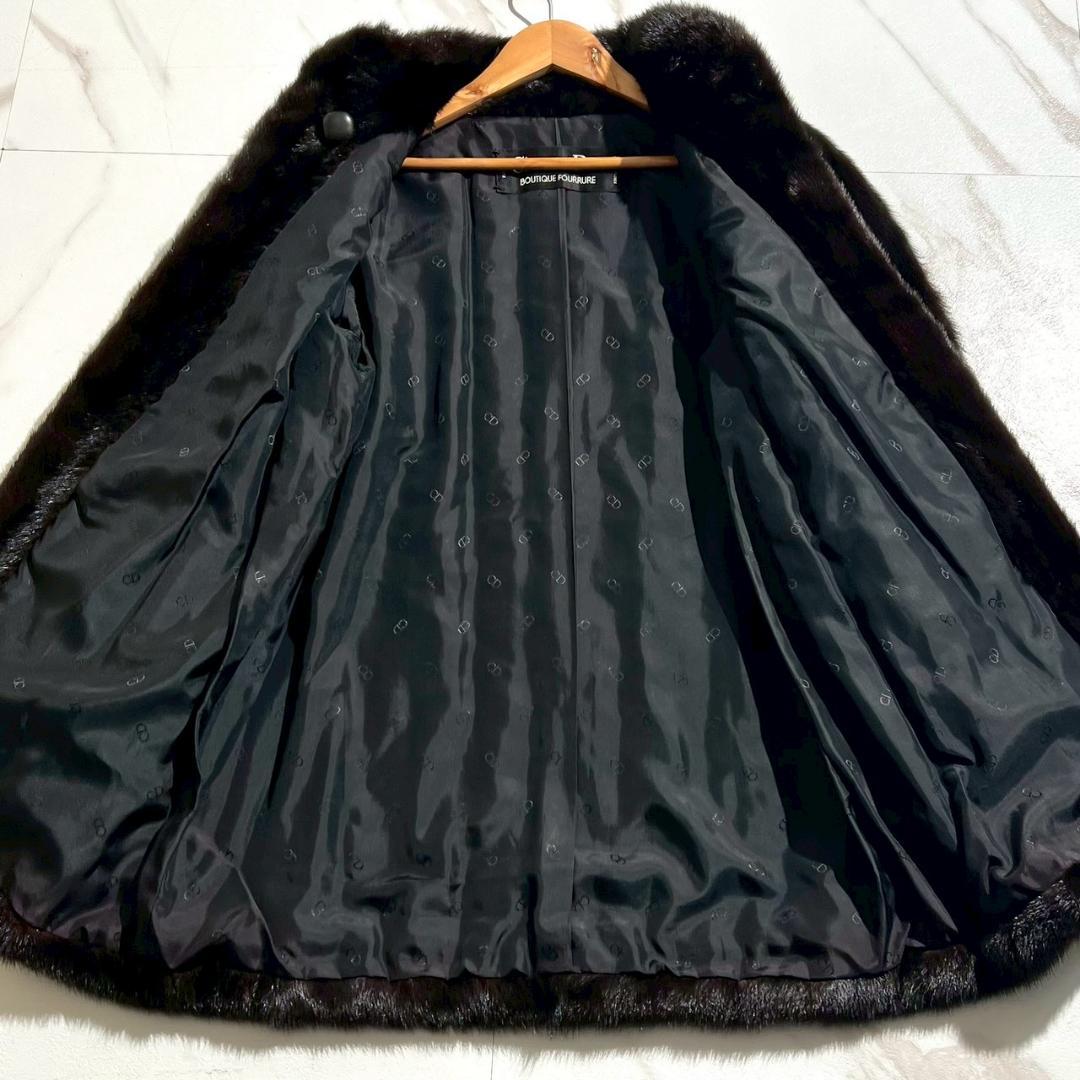 希少美品クリスチャンディオール デミバフミンク 裏地CD総柄 ファー 毛皮 L