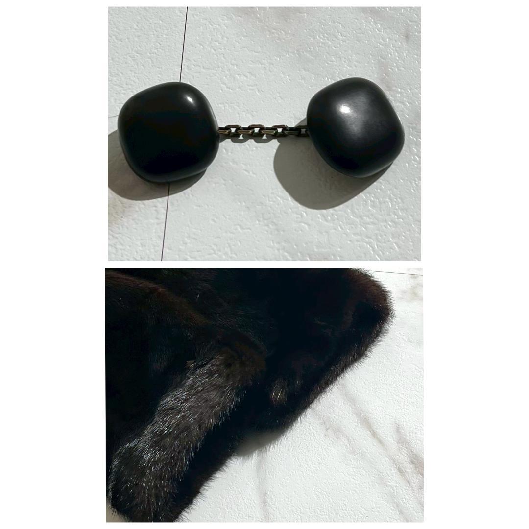 希少美品クリスチャンディオール デミバフミンク 裏地CD総柄 ファー 毛皮 L