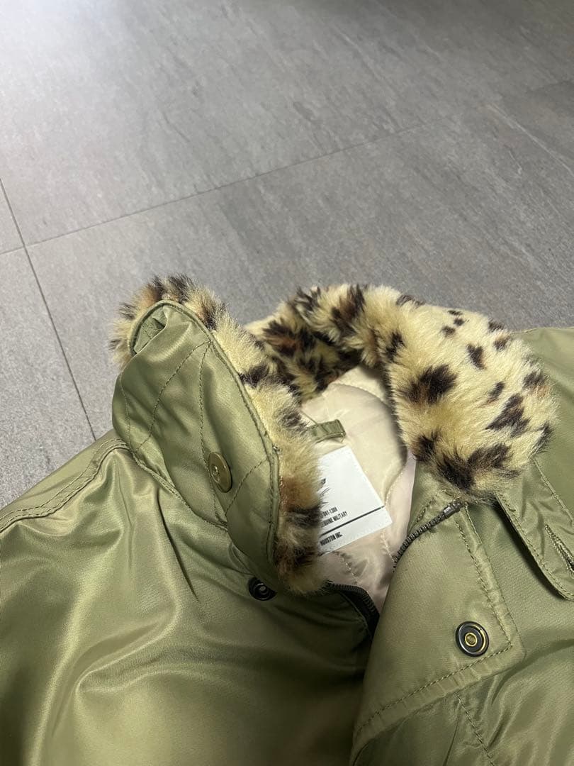 HOUSTON ヘビーナイロンN-1デッキジャケット　レオパード