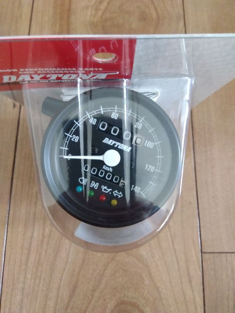 デイトナ バイク用機械式スピードメーター ブラックボディ/ブラックパネル