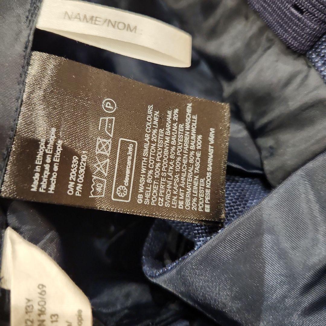  ネイビー　コットン　麻　リネン　男の子スーツ　卒業式　卒服